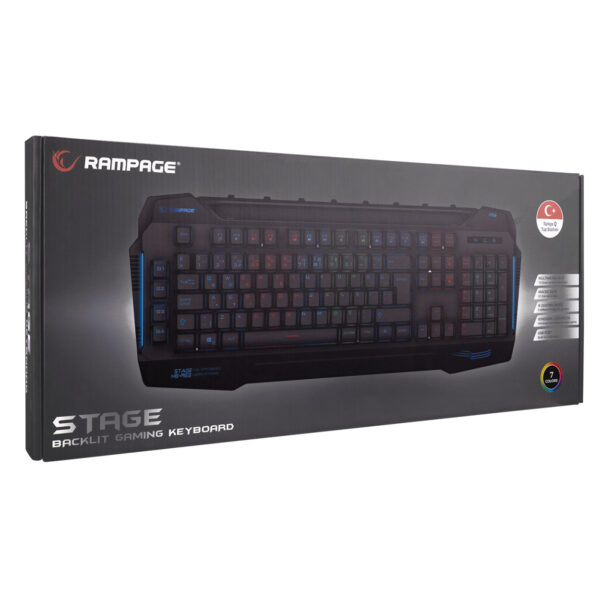 RAMPAGE KB-R63 STAGE 4 Makro Fonksiyon Sese Duyarlı Işıklı RGB Q USB Oyuncu Klav - Görsel 4