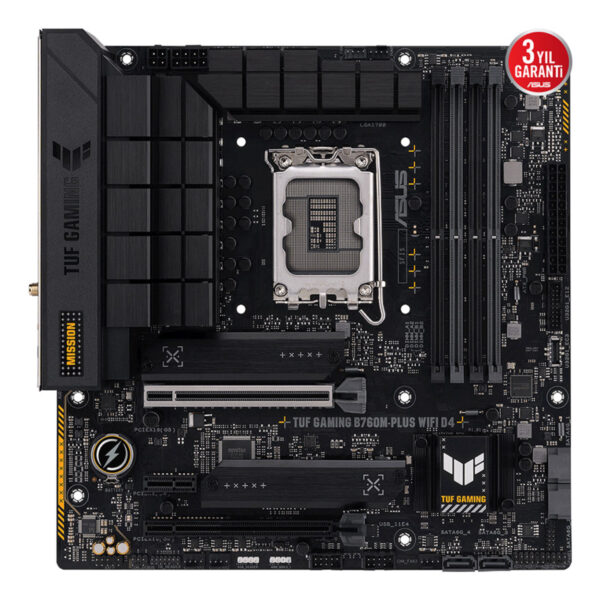 ASUS TUF GAMING B760M-PLUS WIFI D4 Intel B760 LGA1700 DDR4 5333 DP HDMI 3x M2 US - Görsel 5