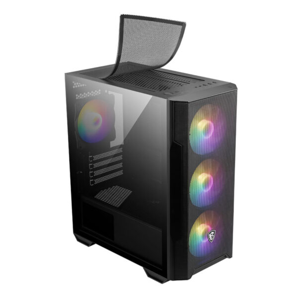MSI MAG FORGE M100R Temperli Cam 3x120mm 1x120mm ARGB Fan mATX Gaming Bilgisayar - Görsel 6