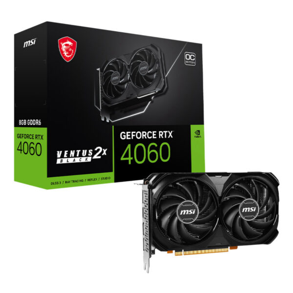 8 GB MSI VGA GEFORCE RTX 4060 VENTUS 2X BLACK 8G OC GDDR6 128B DX12 P4 3XDP 1XHD - Görsel 6