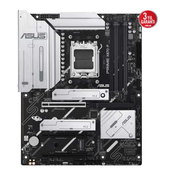 ASUS PRIME X870-P AMD X870 AM5 DDR5 8000 HDMI 2xUSB4 4x M2 USB3.2 AURA RGB 2.5Gb - Görsel 8