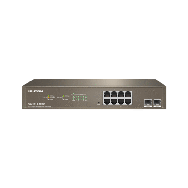 IP-COM G3310P-8-150W 8GE PoE Port (150W), 2xSFP Yönetilebilir Switch - Görsel 4