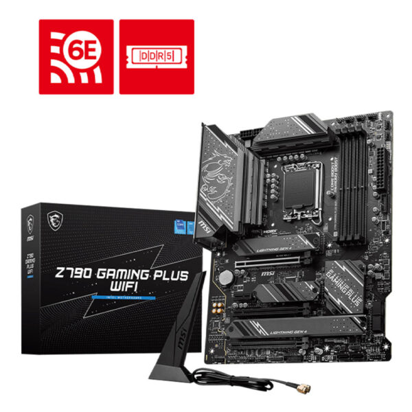 MSI Z790 GAMING PLUS WIFI SOKET 1700 DDR5 7200MHZ(OC) PCI-E Gen5 M.2 USB3.2 DP H - Görsel 5