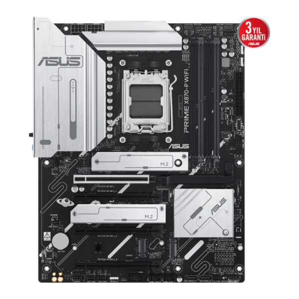 ASUS PRIME X870-P WIFI AMD X870 AM5 DDR5 8000 HDMI 2xUSB4 4x M2 USB3.2 WiFi 7 + - Görsel 3