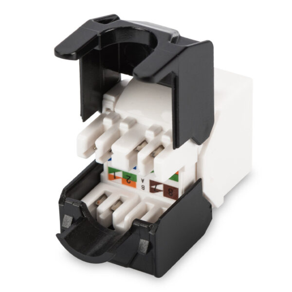 Digitus CAT. 6 Class E Keystone Jack, Unshielded/LSOH/ Zırhsız, Aletsiz Sonlandı - Görsel 2