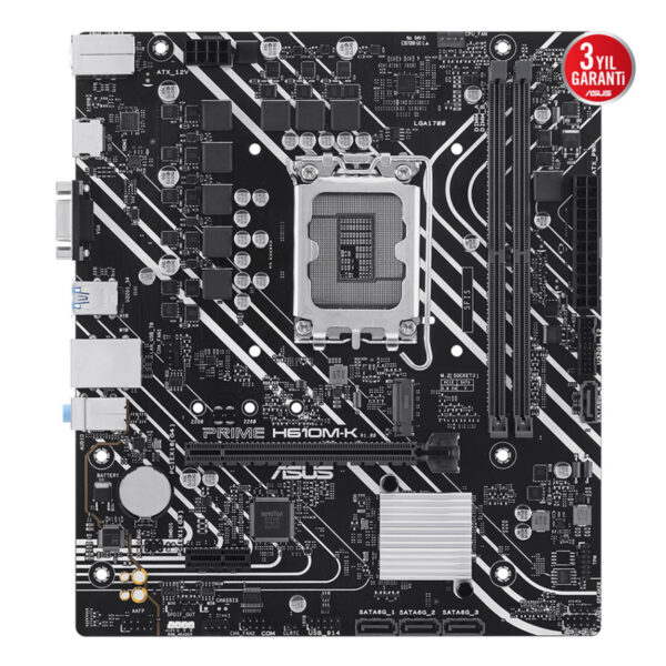 ASUS PRIME H610M-K Intel H610 LGA1700 DDR5 5600 DP HDMI M2 USB3.2 mATX ASUS 5X P - Görsel 4