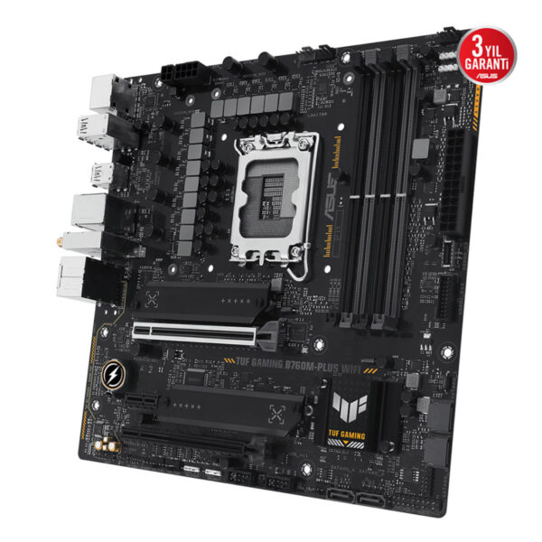 ASUS TUF GAMING B760M-PLUS WIFI Intel B760 LGA1700 DDR5 7200 HDMI VGA 2x M2 USB3 - Görsel 10