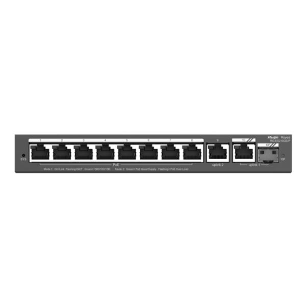 RUIJIE REYEE RG-ES210GS-P 8GE Port 120W Poe+,2GE Uplink,1GE SFP Combo  Yönetileb - Görsel 6