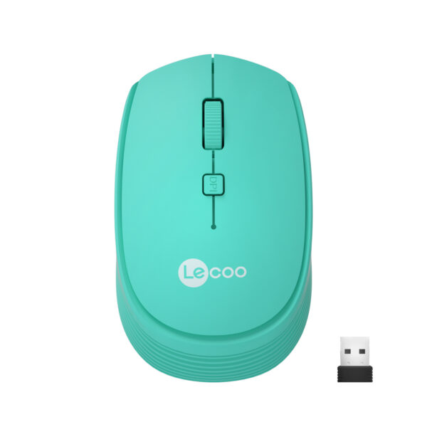 LENOVO LECOO WS202 TURKUAZ USB KABLOSUZ MOUSE - Görsel 3