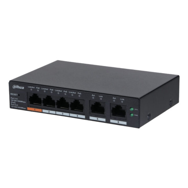 DAHUA CS4006-4GT-60 4GE PoE Port (60W), 2GE Uplink Cloud Managed Desktop Switch - Görsel 2