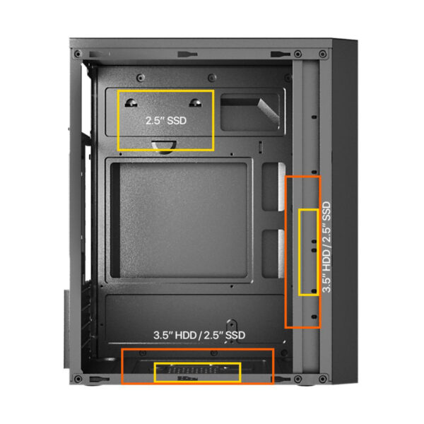 FRISBY FC-2710B 300W USB 2.0 Mini Tower Kasa - Görsel 6