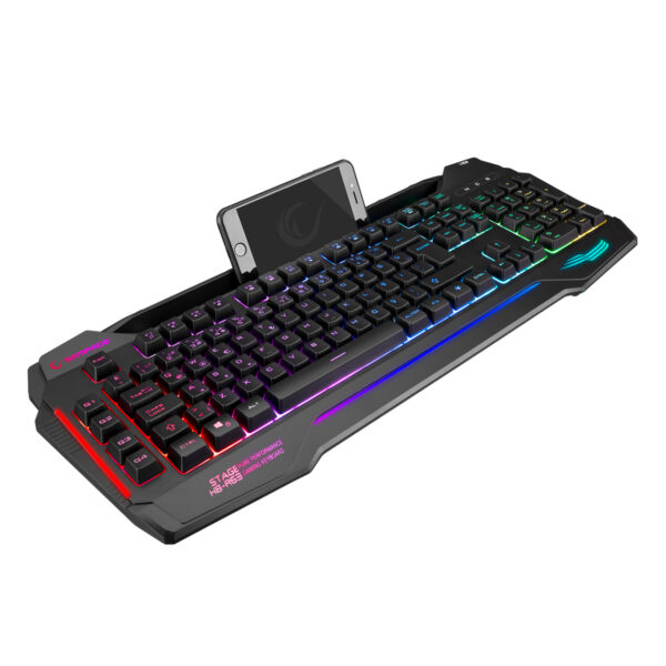 RAMPAGE KB-R63 STAGE 4 Makro Fonksiyon Sese Duyarlı Işıklı RGB Q USB Oyuncu Klav - Görsel 5