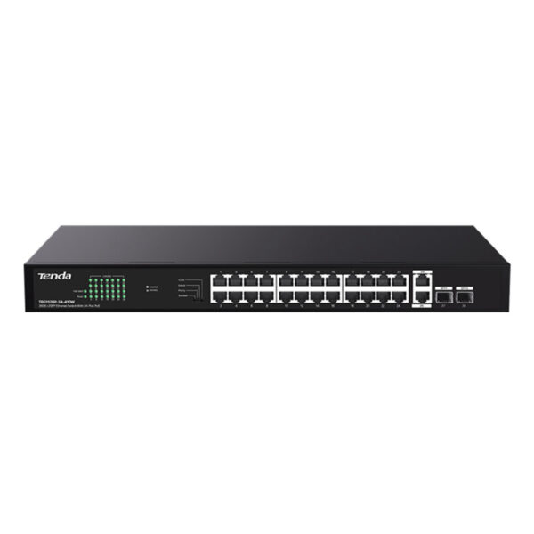 TENDA TEG1128P-24-410W 24GE PoE Port (410W), 2x Uplink, 2x SFP Switch - Görsel 3