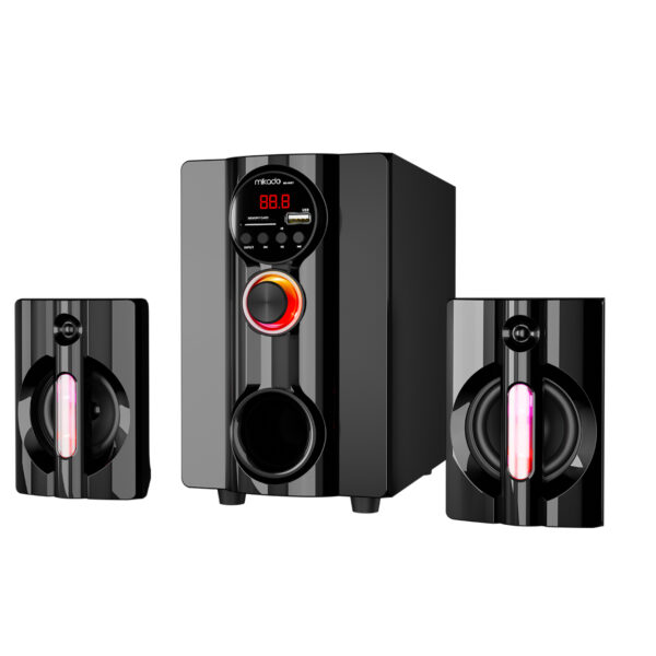 MIKADO MD-95BT 2+1 20W Siyah Multimedya FM/BT/SD/USB Speaker Hoparlör - Görsel 3