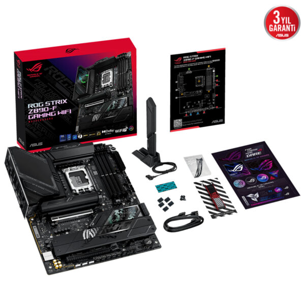 ASUS ROG STRIX Z890-A GAMING WIFI LGA1851 DDR5 9066 2xUSB4 5xM2 WF7+BT ATX - Görsel 8