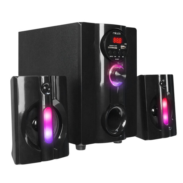 MIKADO MD-95BT 2+1 20W Siyah Multimedya FM/BT/SD/USB Speaker Hoparlör - Görsel 4