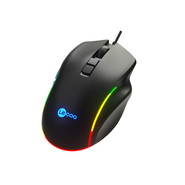 LENOVO LECOO MS140 SİYAH KABLOLU RGB LED 6400DPI 10T MAKRO OYUNCU MOUSE - Görsel 8