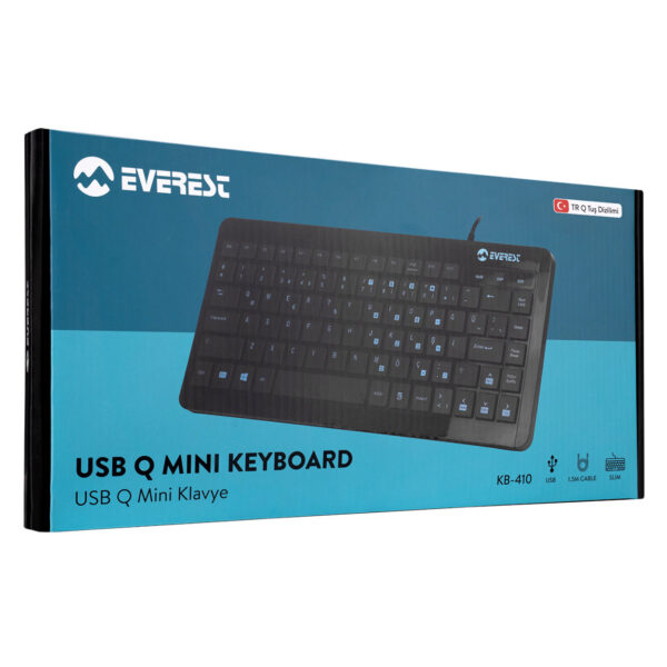 EVERST KB-410 Siyah USB Q Mini Klavye