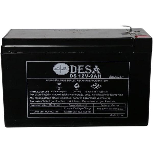 DESA 9.2AH 12v  TSE'li  Akü (10 Yıl Ömür Beklentili)