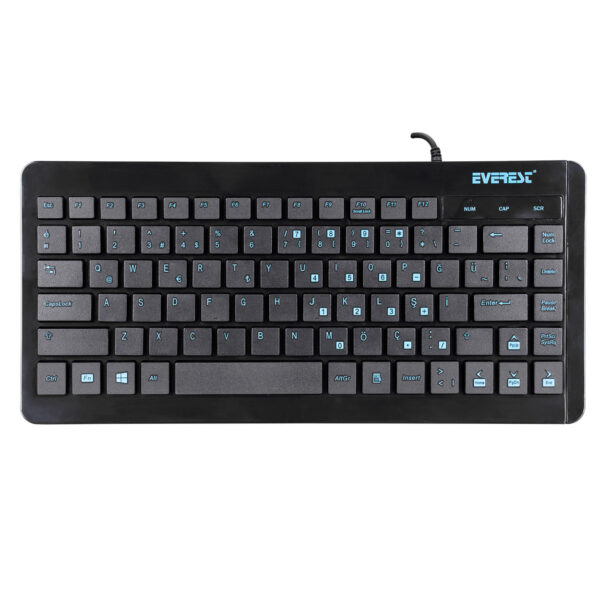 EVERST KB-410 Siyah USB Q Mini Klavye - Görsel 3