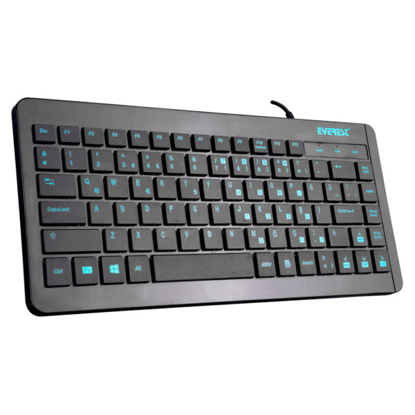 EVERST KB-410 Siyah USB Q Mini Klavye - Görsel 2