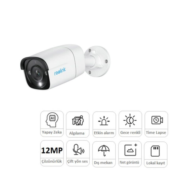 REOLINK P340 12MP 4MM IR BULLET KAMERA(RENKLİ)