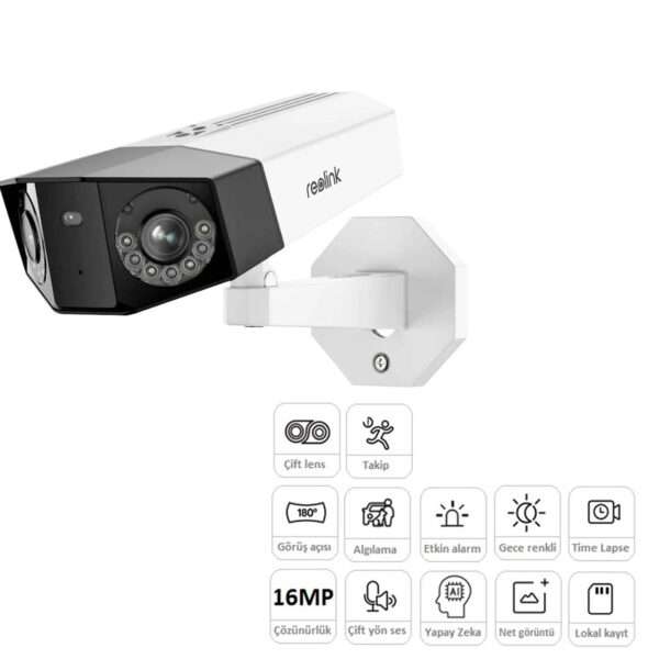 REOLINK REOLINK DUO 3  POE 16MP 2.8mm 180° Dual-Lens IP Bullet Kamera