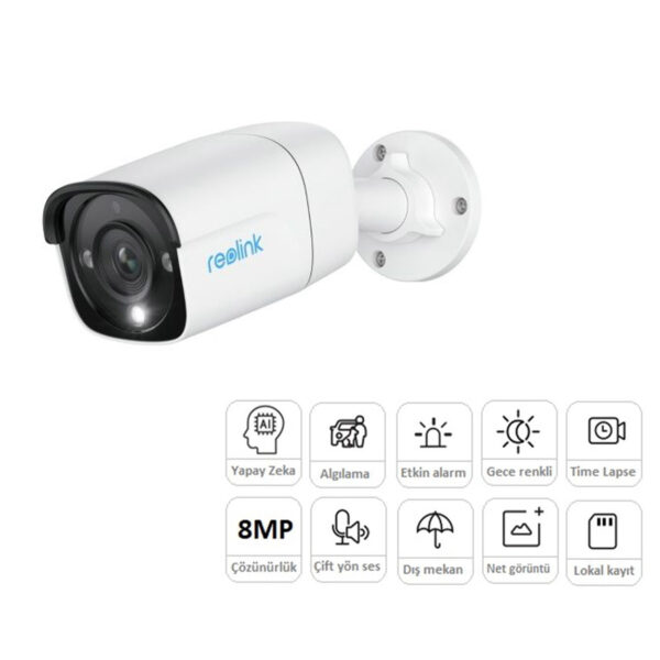 REOLINK P330 8MP 2.8mm AI Bullet Kamera (Renkli)