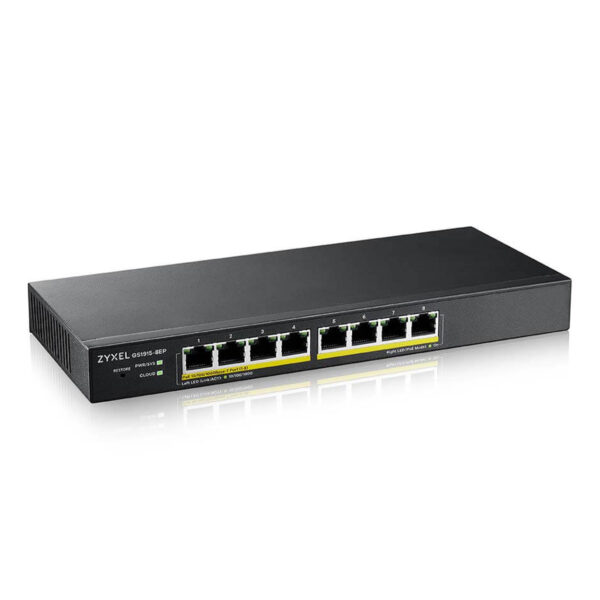 ZYXEL GS1915-8EP 8GE PoE Port (60W) Hybrid NebulaFlex Yönetilebilir Switch - Görsel 2