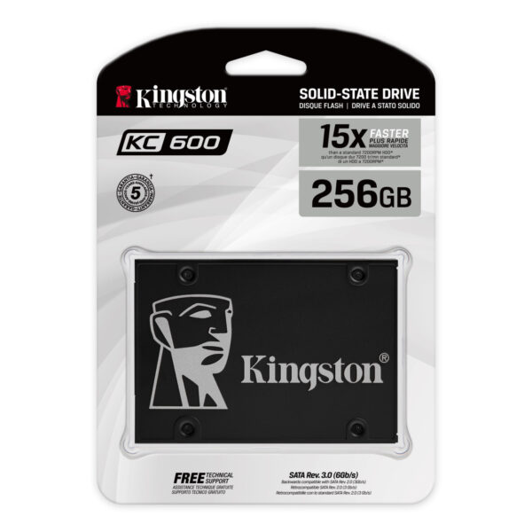 KINGSTON KC600 256GB 550MB-500MB/S 2.5" Sata 3 SSD - Görsel 2