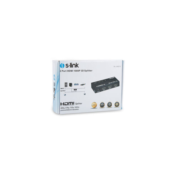 S-LINK SL-LU6212 2 Port 4K*2K HDMI Splitter - Görsel 2