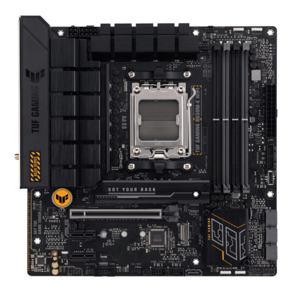 ASUS TUF GAMING B650M-E WIFI AM5 DDR5 6400 2xDP HDMI AX WiFi+BT AURA RGB mATX - Görsel 2