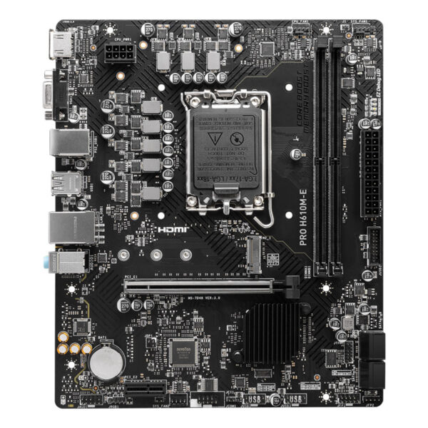 MSI MB PRO H610M-E SOKET 1700 DDR5 5600MHZ(OC) HDMI VGA M.2 USB3.2 1x 1G LAN mAT - Görsel 6