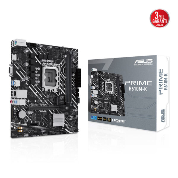 ASUS PRIME H610M-K Intel H610 LGA1700 DDR5 5600 DP HDMI M2 USB3.2 mATX ASUS 5X P - Görsel 6