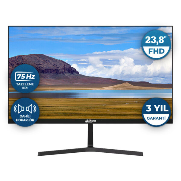 23.8" DAHUA LM24-B200S VA 5ms 75Hz 250nt Speaker  VESA HDMI VGA, MM  Monitör - Görsel 6