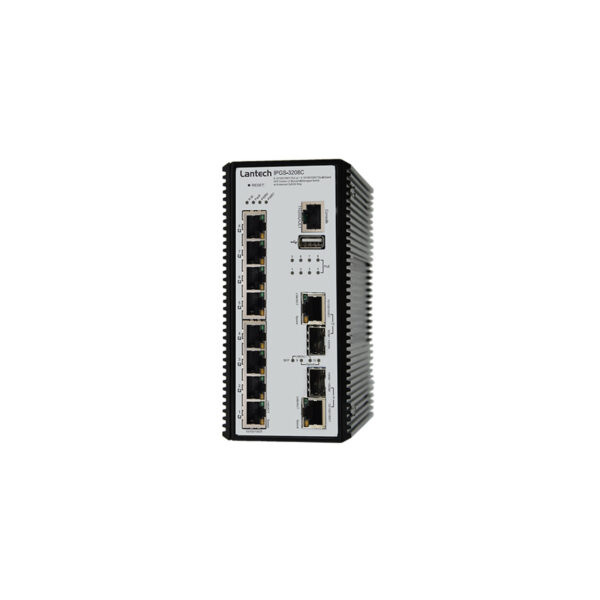 LANTECH IPGS-3208C-48V-E 8 10/100/1000T + 2 10/100/1000T