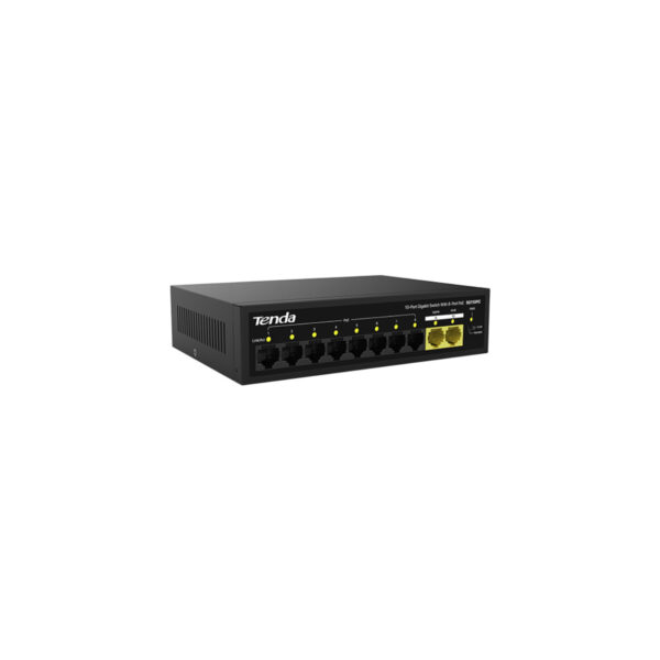 TENDA S110GPC 8FE PoE Port (75W), 2GE Uplink Desktop Switch - Görsel 3