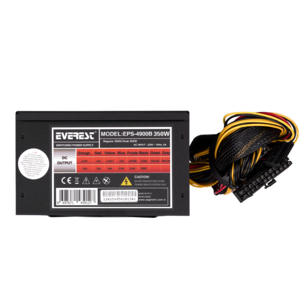 EVEREST EPS-4900B 300W (PEAK 350w) 12cm Fanlı POWER SUPPLY - Görsel 3