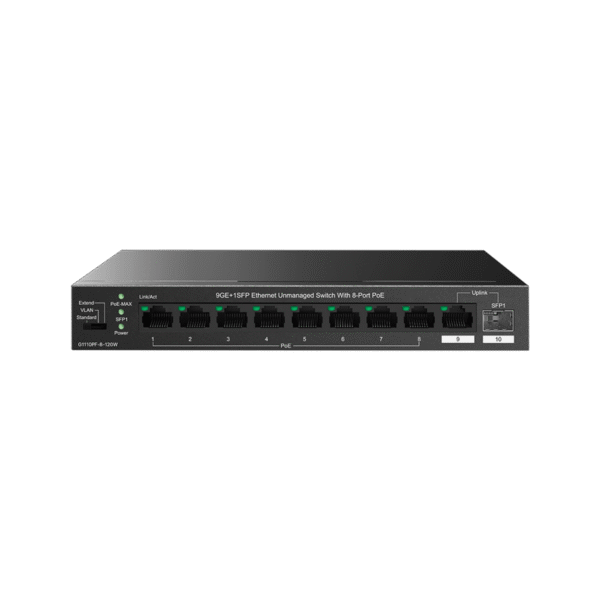 IP-COM G1110PF-8-120W 8GE PoE Port (120W), 1xSFP + 1x GE Uplink Switch - Görsel 2