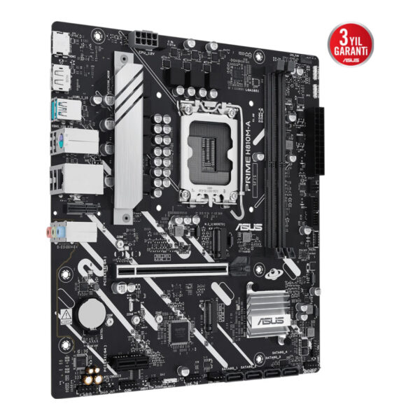 ASUS PRIME H810M-A-CSM LGA1851 DDR5 6400 Çift M2 USB3.2 AURA RGB mATX - Görsel 4