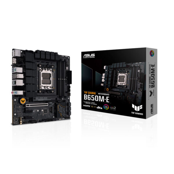 ASUS TUF GAMING B650M-E AM5 DDR5 6400 2xDP HDMI Çift M2 USB3.2 AURA RGB mATX - Görsel 3
