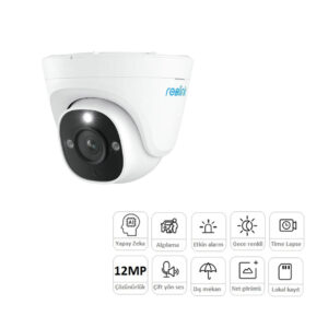 REOLINK P344 12MP 4MM MIC. IR DOME KAMERA(RENKLİ)