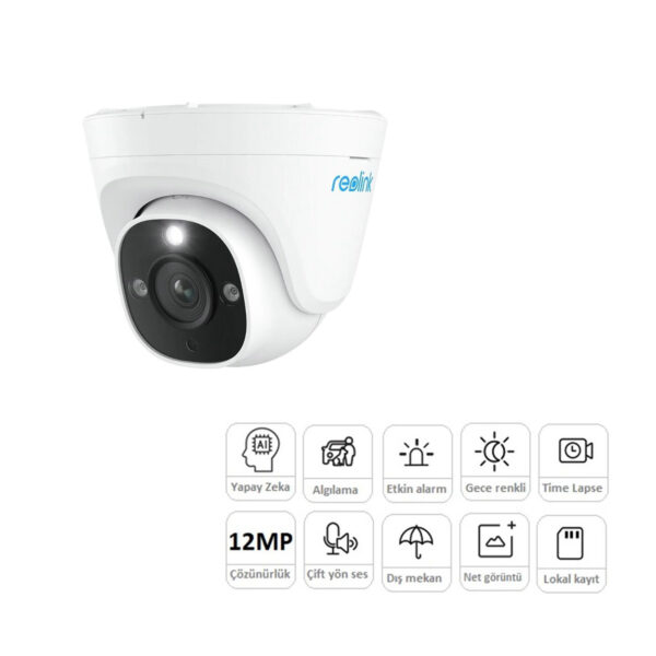 REOLINK P344 12MP 4MM MIC. IR DOME KAMERA(RENKLİ)