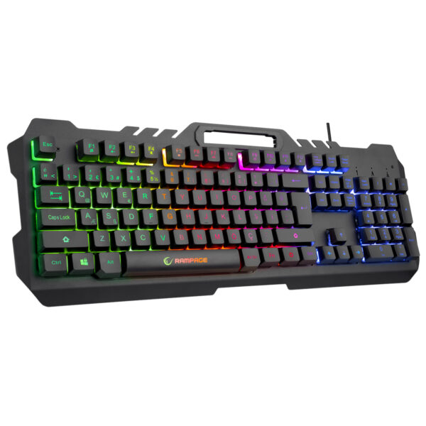 RAMPAGE FITMENT KM-GX7 Aydınlatmalı Gaming Q Klavye + Kulaklık + Mouse + Pad - Görsel 9
