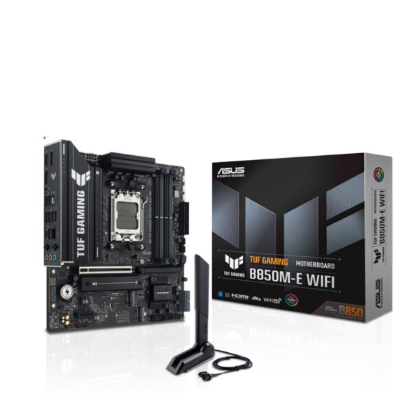 ASUS TUF GAMING B850M-E WIFI DDR5 8000 2xDP HDMI 3xM2 AURA RGB mATX - Görsel 3
